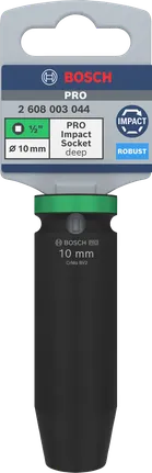 Chave de impacto Bosch de 1/2″ e 10 mm de profundidade.